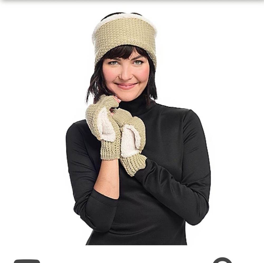 Brand new glove and reversible headband